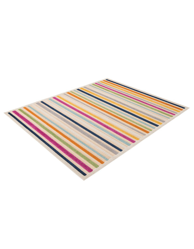 Beige 5' 3 x 8' Aruba Outdoor Rectangle Area Rug Weather Resistant for Patio, Deck, Terrace, Balcony, Porch for Sale at Rug Engine