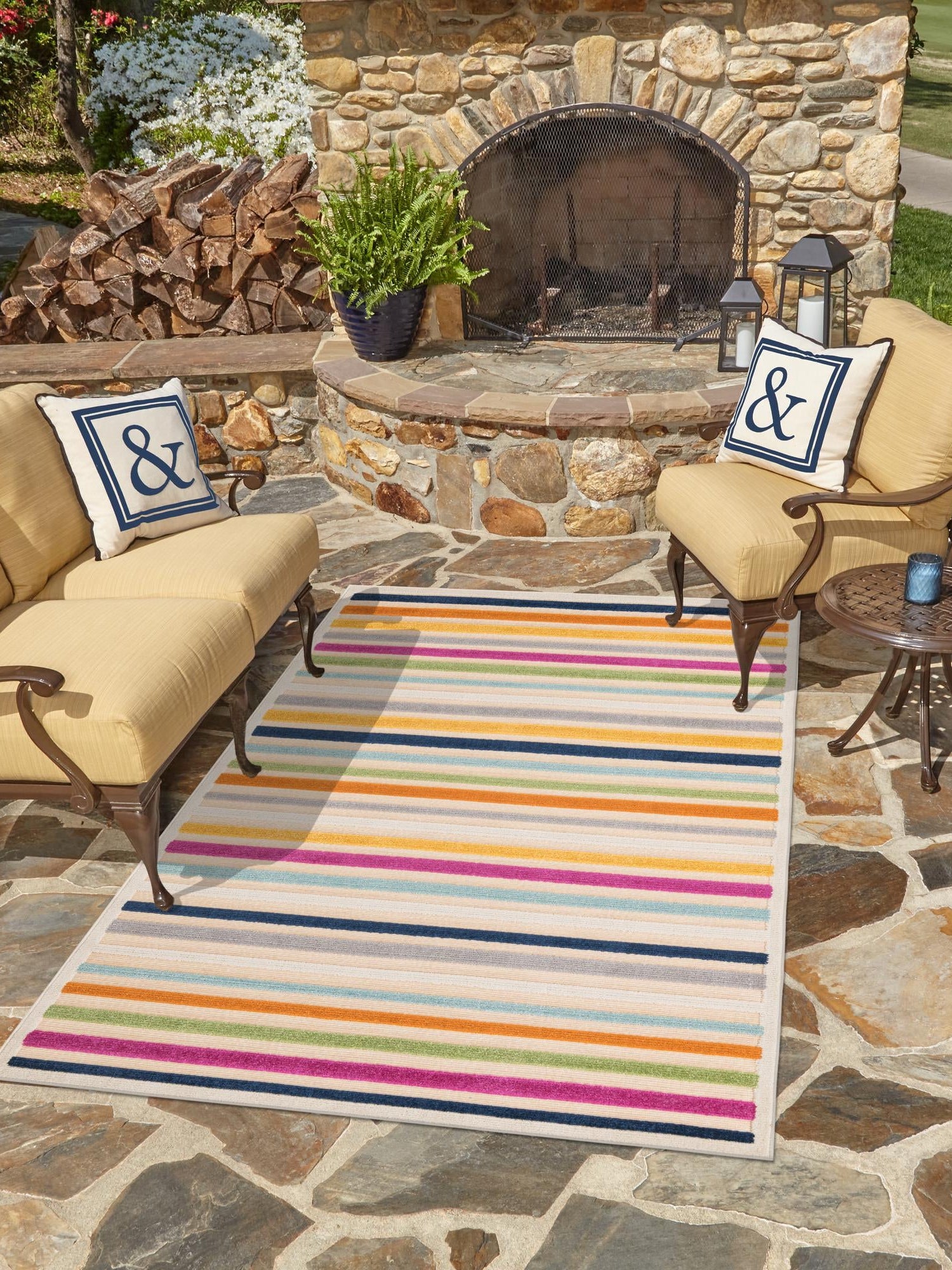 Beige 4' x 6' Aruba Outdoor Rectangle Area Rug Weather Resistant for Patio, Deck, Terrace, Balcony, Porch for Sale at Rug Engine