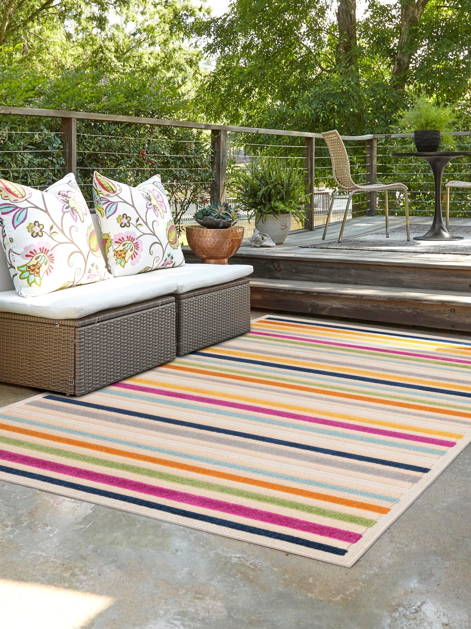 Beige 9' x 12' Aruba Outdoor Rectangle Area Rug Weather Resistant for Patio, Deck, Terrace, Balcony, Porch for Sale at Rug Engine