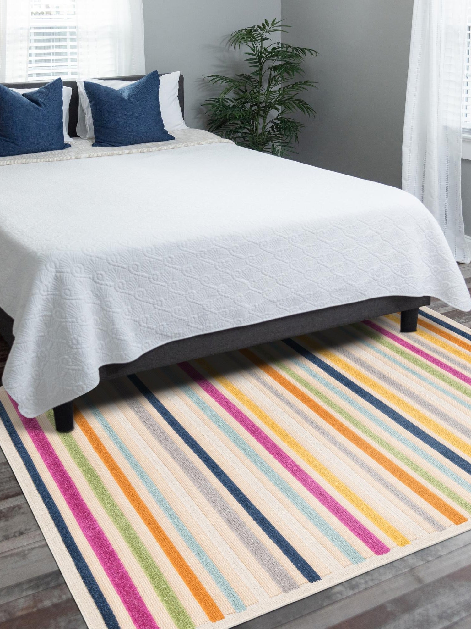 Beige 6' x 9' Aruba Outdoor Rectangle Area Rug Weather Resistant for Patio, Deck, Terrace, Balcony, Porch for Sale at Rug Engine