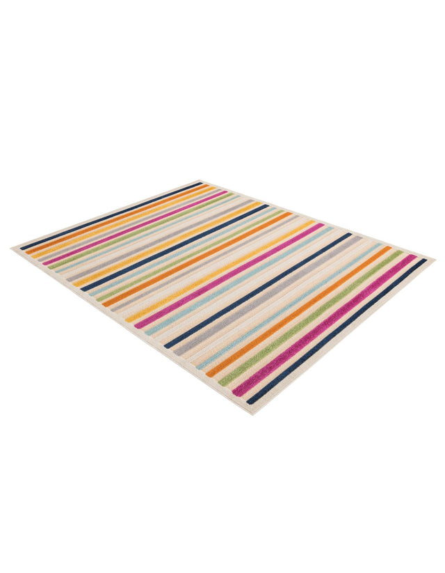 Beige 5' 3 x 8' Aruba Outdoor Rectangle Area Rug Weather Resistant for Patio, Deck, Terrace, Balcony, Porch for Sale at Rug Engine
