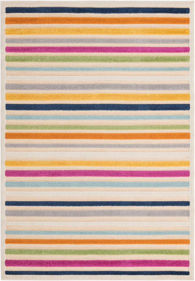Beige 5' 3 x 8' Aruba Outdoor Rectangle Area Rug Weather Resistant for Patio, Deck, Terrace, Balcony, Porch for Sale at Rug Engine