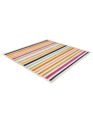 Beige 5' 3 x 5' 3 Aruba Outdoor Square Area Rug Weather Resistant for Patio, Deck, Terrace, Balcony, Porch for Sale at Rug Engine