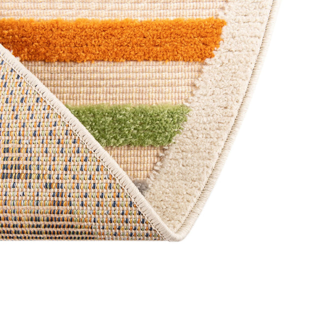 Beige 5' 3 x 5' 3 Aruba Outdoor Round Area Rug Weather Resistant for Patio, Deck, Terrace, Balcony, Porch for Sale at Rug Engine