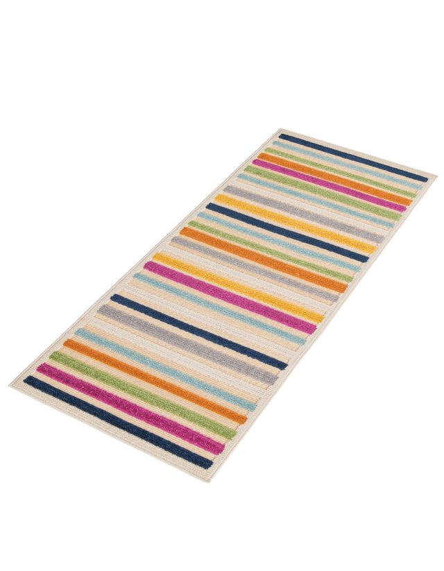 Beige 2' x 6' Aruba Outdoor Runner Area Rug Weather Resistant for Patio, Deck, Terrace, Balcony, Porch for Sale at Rug Engine