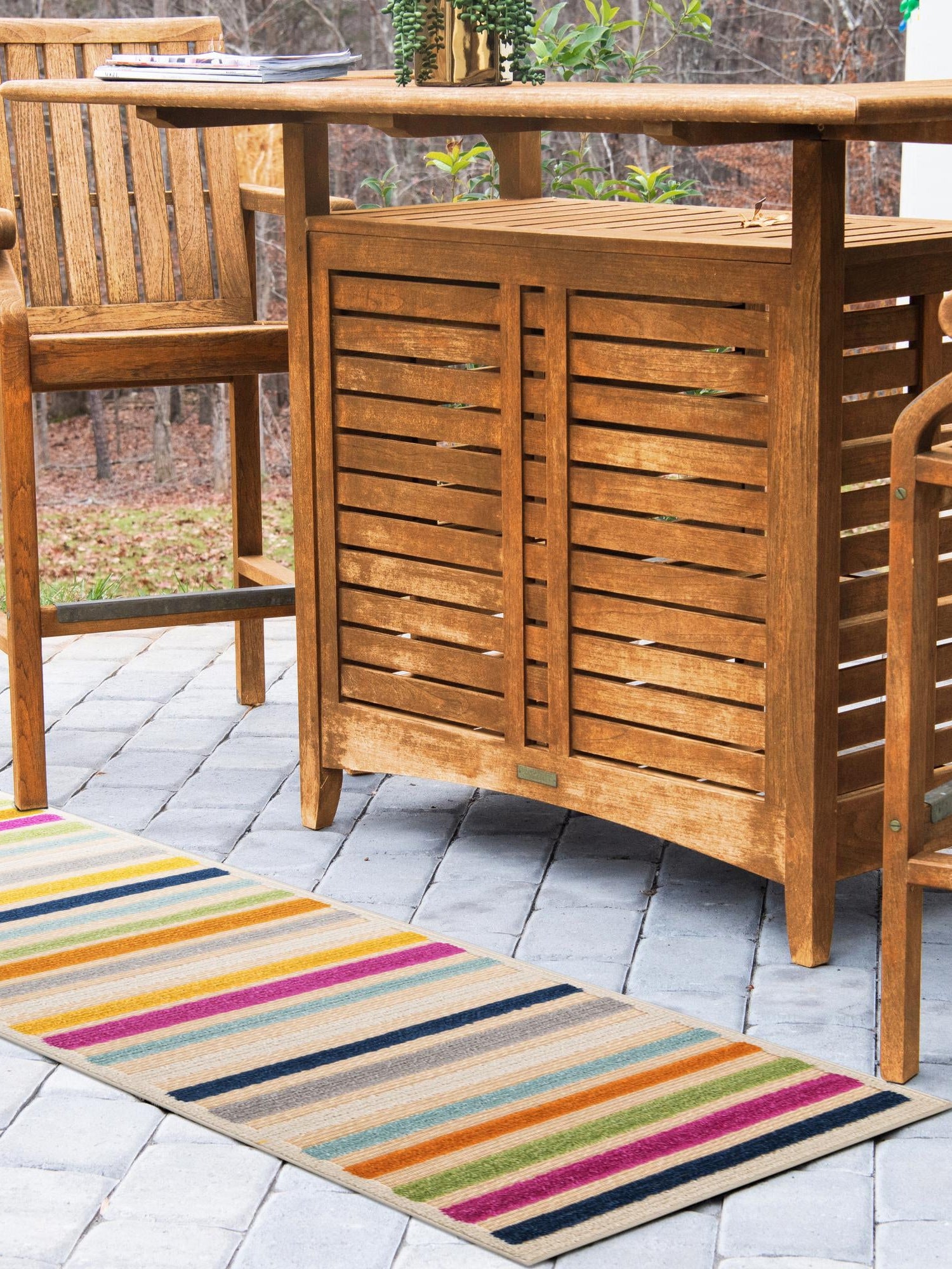 Beige 2' x 8' Aruba Outdoor Runner Area Rug Weather Resistant for Patio, Deck, Terrace, Balcony, Porch for Sale at Rug Engine