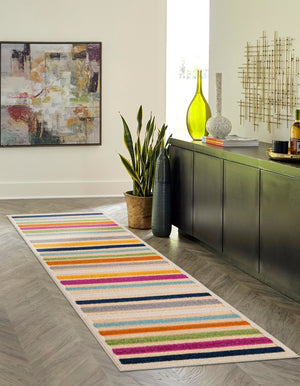 Beige 2' x 6' Aruba Outdoor Runner Area Rug Weather Resistant for Patio, Deck, Terrace, Balcony, Porch for Sale at Rug Engine