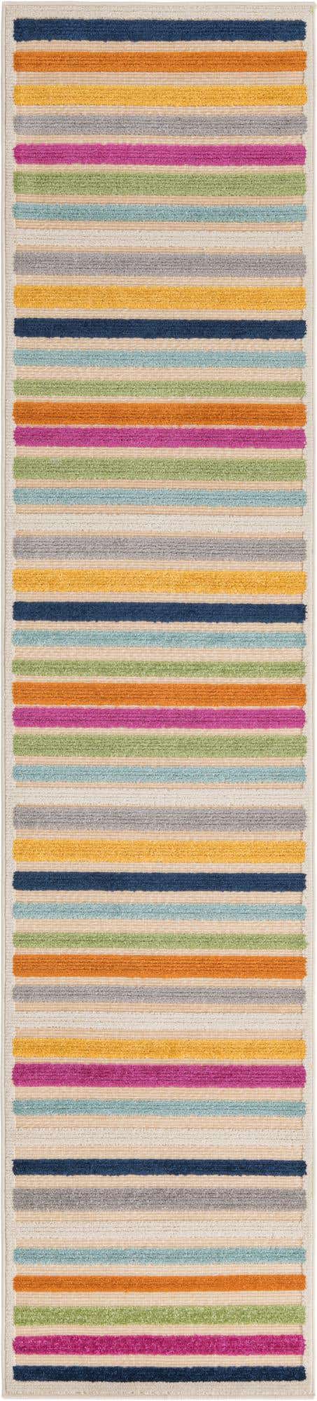 Beige 2' x 10' Aruba Outdoor Runner Area Rug Weather Resistant for Patio, Deck, Terrace, Balcony, Porch for Sale at Rug Engine