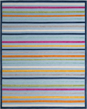 Blue 9' x 12' Aruba Outdoor Rectangle Area Rug Weather Resistant for Patio, Deck, Terrace, Balcony, Porch for Sale at Rug Engine