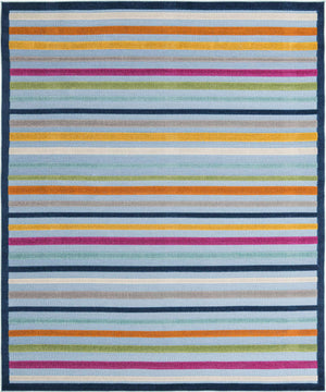 Blue 7' 10 x 10' Aruba Outdoor Rectangle Area Rug Weather Resistant for Patio, Deck, Terrace, Balcony, Porch for Sale at Rug Engine