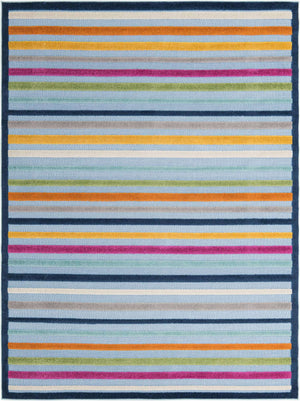 Blue 7' x 10' Aruba Outdoor Rectangle Area Rug Weather Resistant for Patio, Deck, Terrace, Balcony, Porch for Sale at Rug Engine