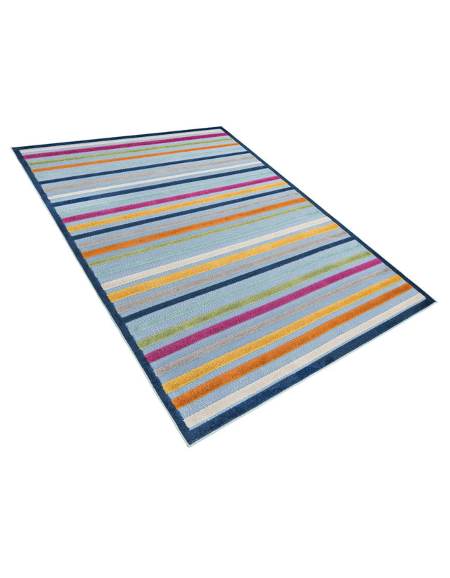 Blue 6' x 9' Aruba Outdoor Rectangle Area Rug Weather Resistant for Patio, Deck, Terrace, Balcony, Porch for Sale at Rug Engine