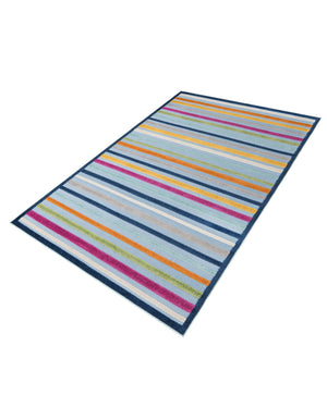 Blue 6' x 9' Aruba Outdoor Rectangle Area Rug Weather Resistant for Patio, Deck, Terrace, Balcony, Porch for Sale at Rug Engine