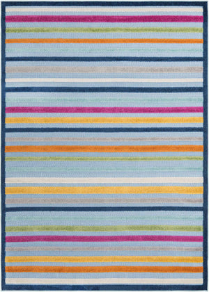Blue 6' x 9' Aruba Outdoor Rectangle Area Rug Weather Resistant for Patio, Deck, Terrace, Balcony, Porch for Sale at Rug Engine