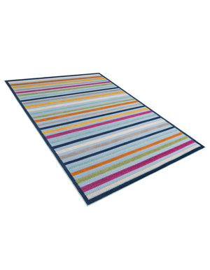 Blue 5' 3 x 8' Aruba Outdoor Rectangle Area Rug Weather Resistant for Patio, Deck, Terrace, Balcony, Porch for Sale at Rug Engine