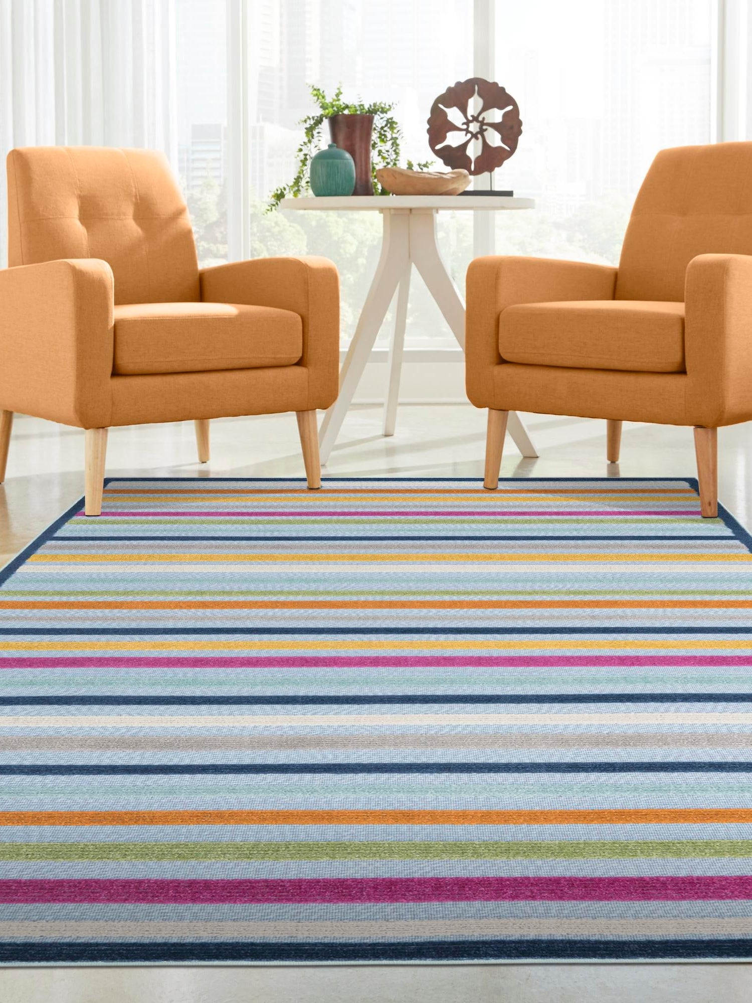 Blue 4' x 6' Aruba Outdoor Rectangle Area Rug Weather Resistant for Patio, Deck, Terrace, Balcony, Porch for Sale at Rug Engine