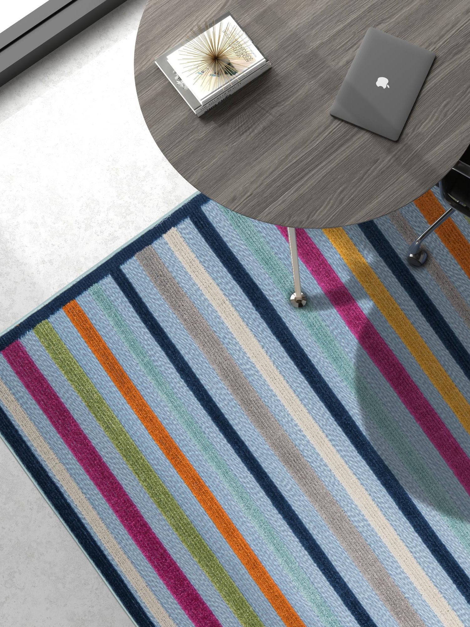 Blue 7' x 10' Aruba Outdoor Rectangle Area Rug Weather Resistant for Patio, Deck, Terrace, Balcony, Porch for Sale at Rug Engine