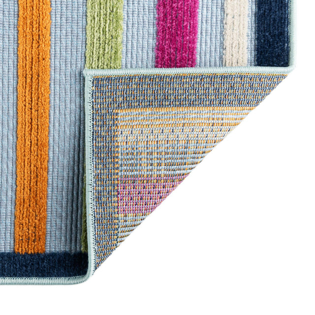 Blue 7' x 10' Aruba Outdoor Rectangle Area Rug Weather Resistant for Patio, Deck, Terrace, Balcony, Porch for Sale at Rug Engine