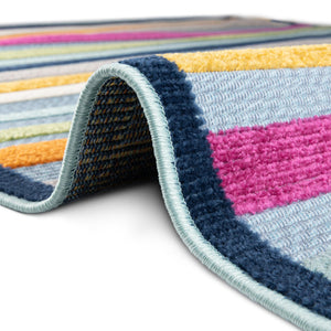 Blue 7' x 10' Aruba Outdoor Rectangle Area Rug Weather Resistant for Patio, Deck, Terrace, Balcony, Porch for Sale at Rug Engine
