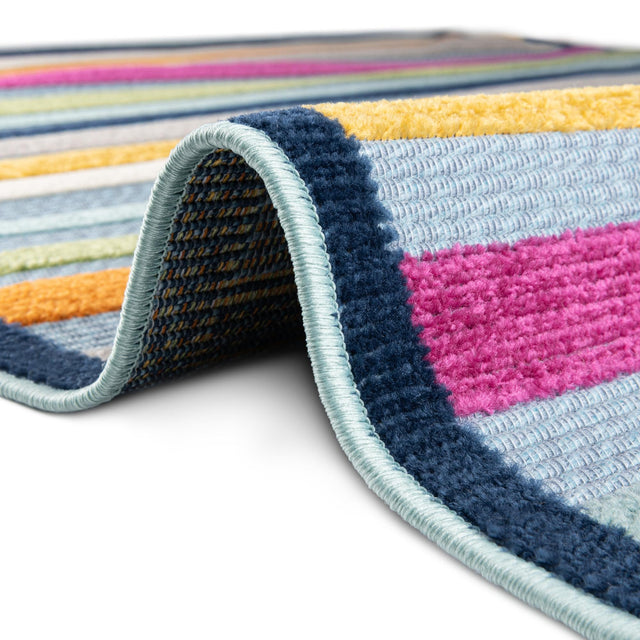 Blue 5' 3 x 8' Aruba Outdoor Rectangle Area Rug Weather Resistant for Patio, Deck, Terrace, Balcony, Porch for Sale at Rug Engine