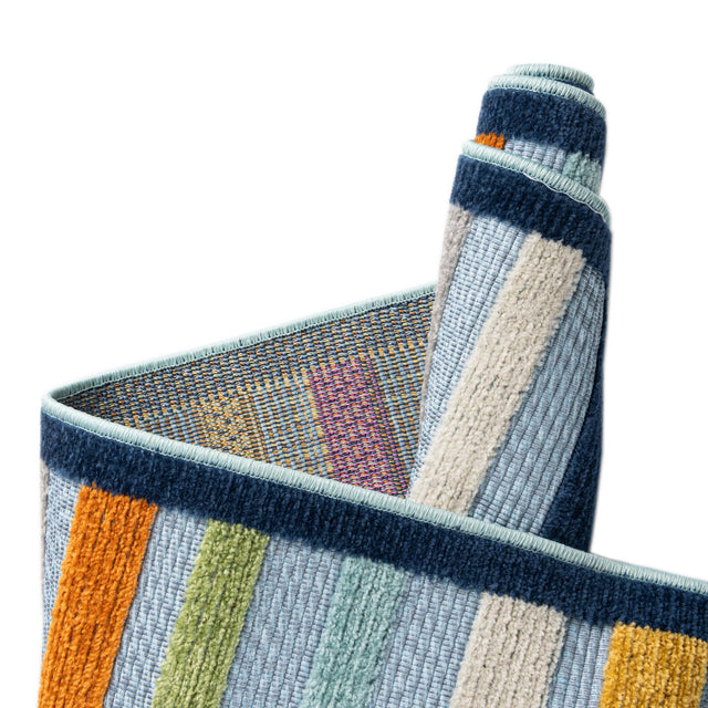 Blue 4' x 6' Aruba Outdoor Rectangle Area Rug Weather Resistant for Patio, Deck, Terrace, Balcony, Porch for Sale at Rug Engine