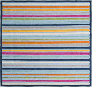 Blue 7' 10 x 7' 10 Aruba Outdoor Square Area Rug Weather Resistant for Patio, Deck, Terrace, Balcony, Porch for Sale at Rug Engine