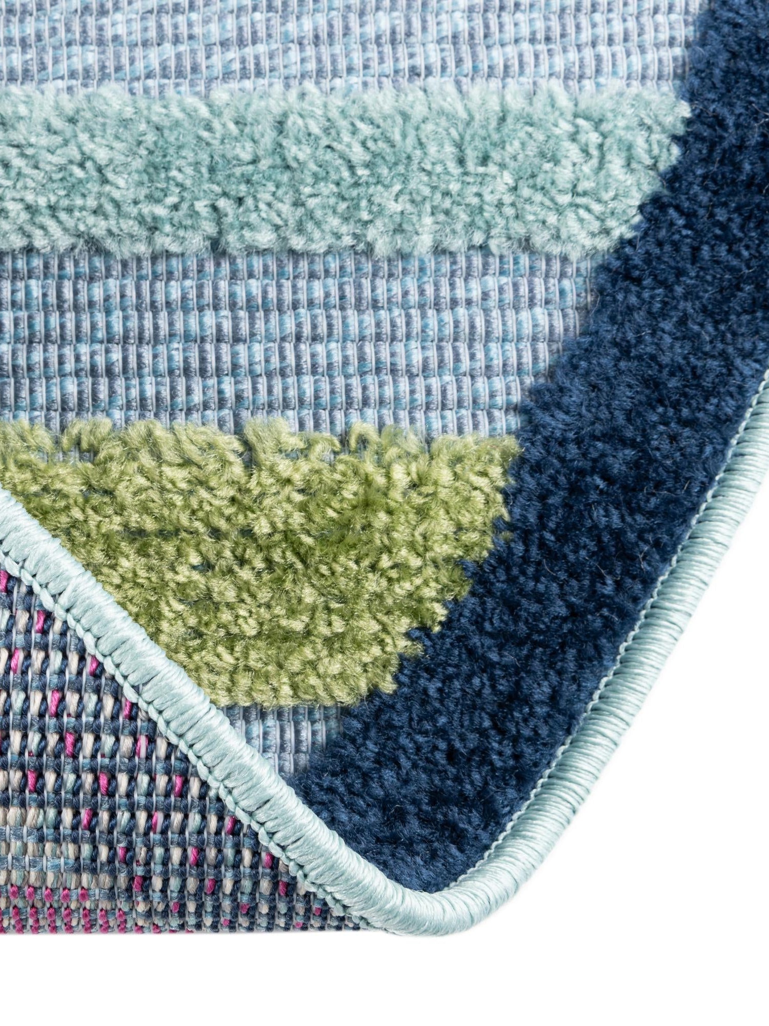 Blue 3' 3 x 3' 3 Aruba Outdoor Round Area Rug Weather Resistant for Patio, Deck, Terrace, Balcony, Porch for Sale at Rug Engine