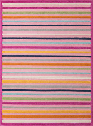 Pink 7' x 10' Aruba Outdoor Rectangle Area Rug Weather Resistant for Patio, Deck, Terrace, Balcony, Porch for Sale at Rug Engine