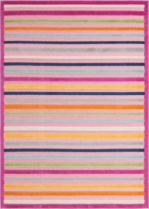 Pink 6' x 9' Aruba Outdoor Rectangle Area Rug Weather Resistant for Patio, Deck, Terrace, Balcony, Porch for Sale at Rug Engine