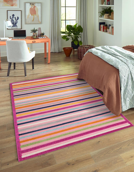 Pink 2' x 3' Aruba Outdoor Rectangle Area Rug Weather Resistant for Patio, Deck, Terrace, Balcony, Porch for Sale at Rug Engine