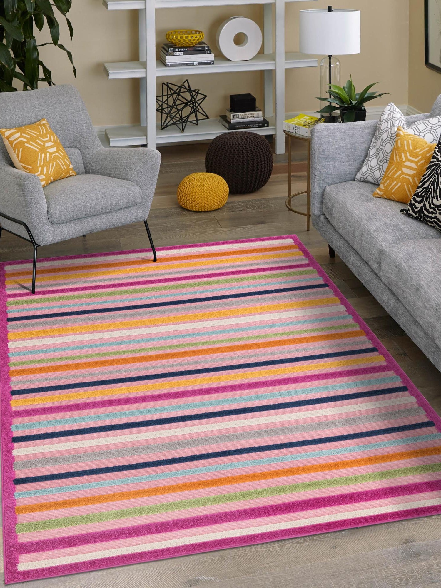 Pink 2' x 3' Aruba Outdoor Rectangle Area Rug Weather Resistant for Patio, Deck, Terrace, Balcony, Porch for Sale at Rug Engine