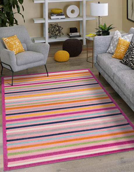 Pink 2' x 3' Aruba Outdoor Rectangle Area Rug Weather Resistant for Patio, Deck, Terrace, Balcony, Porch for Sale at Rug Engine