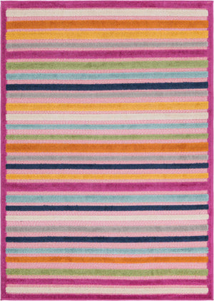 Pink 4' x 6' Aruba Outdoor Rectangle Area Rug Weather Resistant for Patio, Deck, Terrace, Balcony, Porch for Sale at Rug Engine