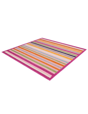 Pink 5' 3 x 5' 3 Aruba Outdoor Square Area Rug Weather Resistant for Patio, Deck, Terrace, Balcony, Porch for Sale at Rug Engine
