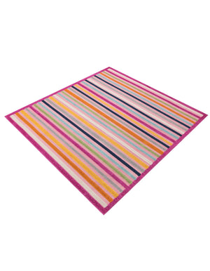 Pink 7' 10 x 7' 10 Aruba Outdoor Square Area Rug Weather Resistant for Patio, Deck, Terrace, Balcony, Porch for Sale at Rug Engine
