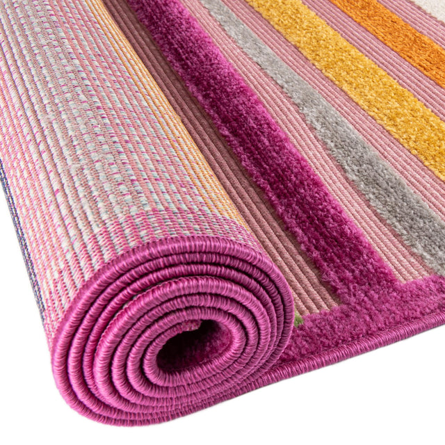 Pink 3' 3 x 3' 3 Aruba Outdoor Round Area Rug Weather Resistant for Patio, Deck, Terrace, Balcony, Porch for Sale at Rug Engine