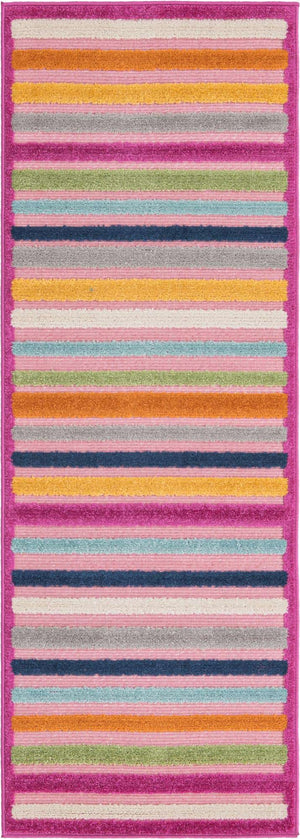 Pink 2' x 6' Aruba Outdoor Runner Rug