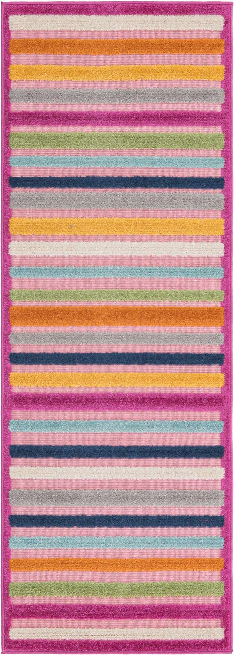 Pink 2' x 6' Aruba Outdoor Runner Rug