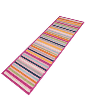 Pink 2' x 8' Aruba Outdoor Runner Area Rug Weather Resistant for Patio, Deck, Terrace, Balcony, Porch for Sale at Rug Engine