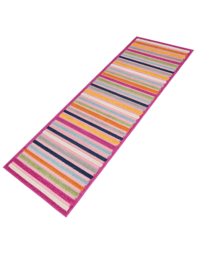 Pink 2' x 8' Aruba Outdoor Runner Area Rug Weather Resistant for Patio, Deck, Terrace, Balcony, Porch for Sale at Rug Engine