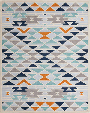 Gray 9' x 12' Aruba Outdoor Rectangle Area Rug Weather Resistant for Patio, Deck, Terrace, Balcony, Porch for Sale at Rug Engine