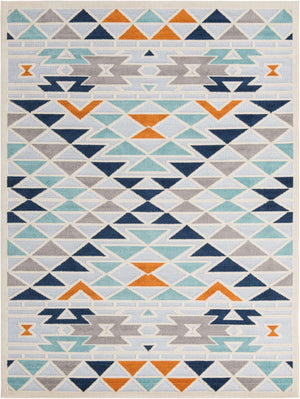 Gray 7' x 10' Aruba Outdoor Rectangle Area Rug Weather Resistant for Patio, Deck, Terrace, Balcony, Porch for Sale at Rug Engine