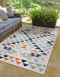 Gray 5' 3 x 8' Aruba Outdoor Rectangle Area Rug Weather Resistant for Patio, Deck, Terrace, Balcony, Porch for Sale at Rug Engine