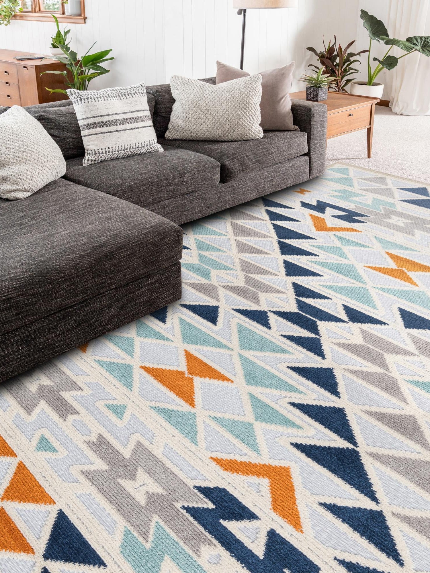 Gray 5' 3 x 8' Aruba Outdoor Rectangle Area Rug Weather Resistant for Patio, Deck, Terrace, Balcony, Porch for Sale at Rug Engine