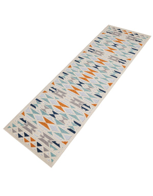 Gray 2' x 10' Aruba Outdoor Runner Area Rug Weather Resistant for Patio, Deck, Terrace, Balcony, Porch for Sale at Rug Engine