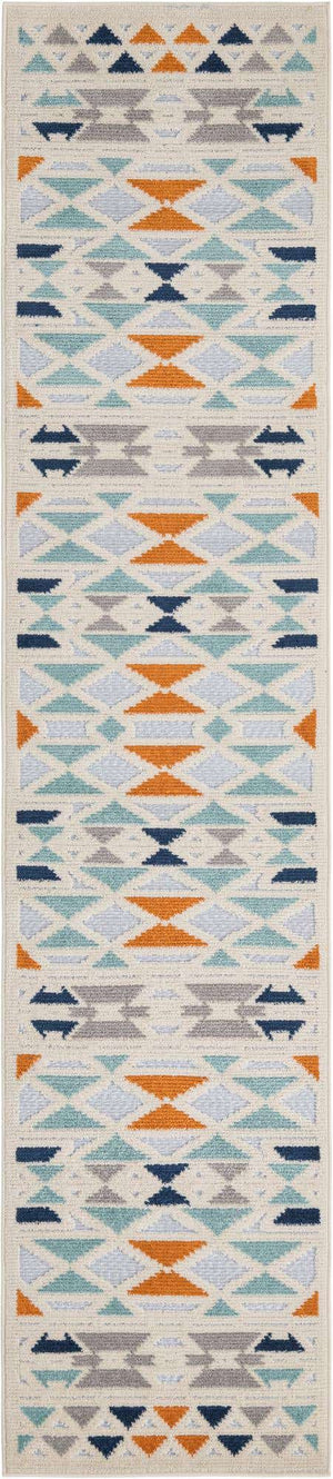Gray 2' x 10' Aruba Outdoor Runner Area Rug Weather Resistant for Patio, Deck, Terrace, Balcony, Porch for Sale at Rug Engine