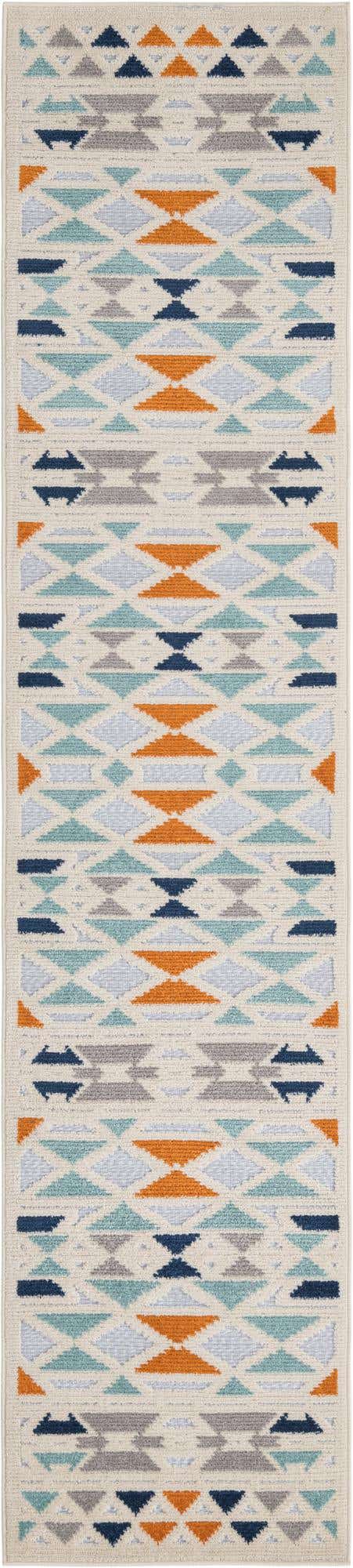 Gray 2' x 10' Aruba Outdoor Runner Area Rug Weather Resistant for Patio, Deck, Terrace, Balcony, Porch for Sale at Rug Engine