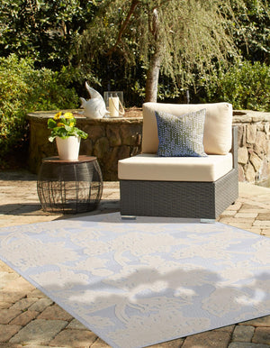 Gray 4' x 6' Aruba Outdoor Rectangle Area Rug Weather Resistant for Patio, Deck, Terrace, Balcony, Porch for Sale at Rug Engine