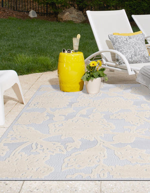 Gray 2' x 3' Aruba Outdoor Rectangle Area Rug Weather Resistant for Patio, Deck, Terrace, Balcony, Porch for Sale at Rug Engine