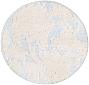 Gray 3' 3 x 3' 3 Aruba Outdoor Round Area Rug Weather Resistant for Patio, Deck, Terrace, Balcony, Porch for Sale at Rug Engine